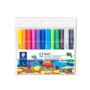 德国施德楼水彩笔328 WP12儿童水彩笔12色粗/细杆水彩笔绘画