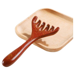 砭石五爪头部按摩器五抓梳子头疗专用刮痧工具经络疏通挠头皮神器