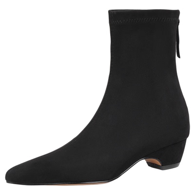 法式复古瘦瘦靴尖头短靴