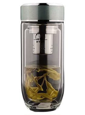 亚泰高档鹅蛋杯双层玻璃泡茶杯