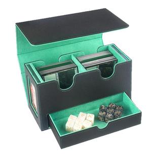 双开窗双卡槽卡盒双卡组骰子收纳盒宝可梦游戏王万智牌opcg卡牌盒