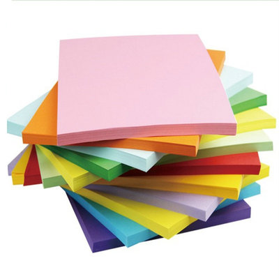 a4浅粉红黄蓝70g彩色复印纸