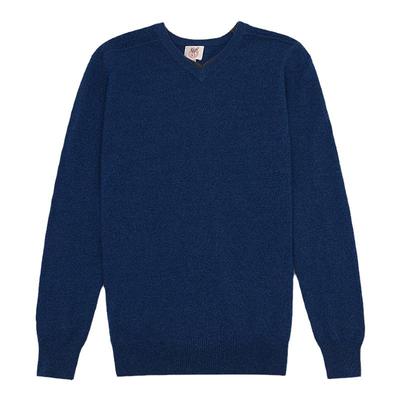 鹿王纯羊绒男士v领套头衫