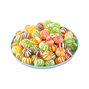 老式水果糖东北光腚糖光糖硬糖球怀旧回味球形枕形桔子瓣糖果包邮