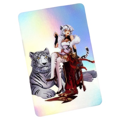 沉墨25张圆角镭射闪卡定制