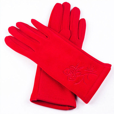 原创简约夏季薄纱珍珠防晒手套