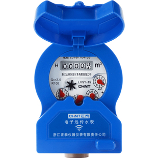 正泰智能远程抄表水表电子光电直读脉冲工业大口径法兰式485远传