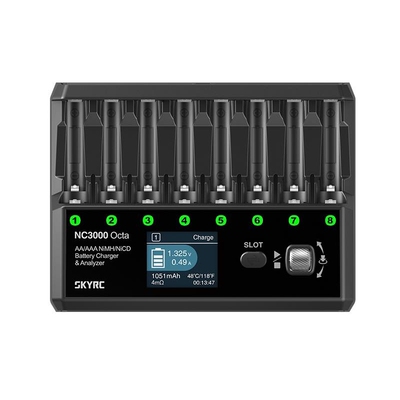 SKYRC NC3000 Octa智能5号7号充电器多功能工作模式八槽独立AA/AAA充电放电活化循环分析仪