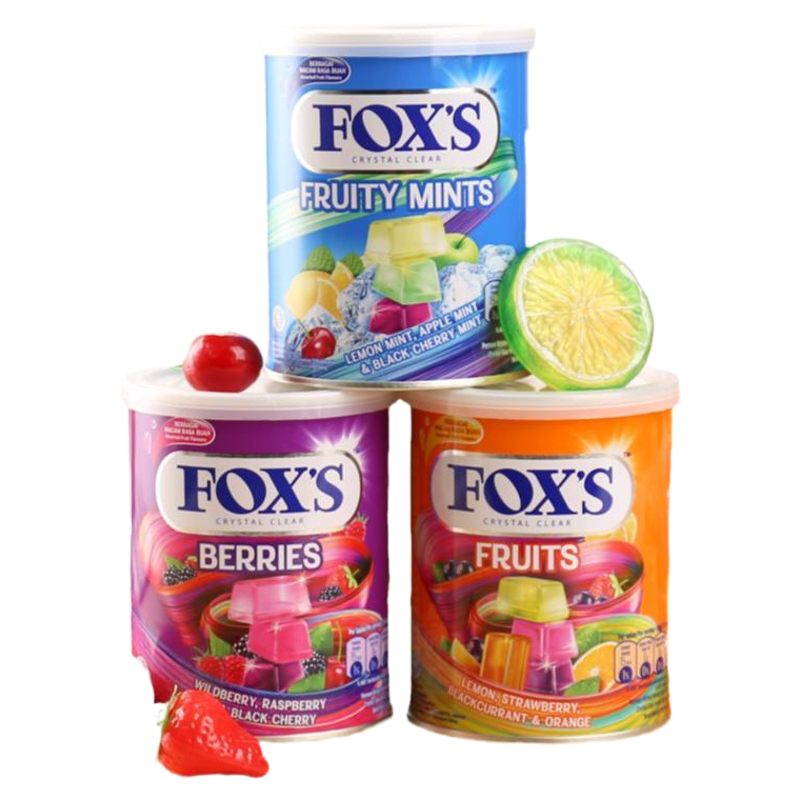 罐装印尼糖果fox's水果糖