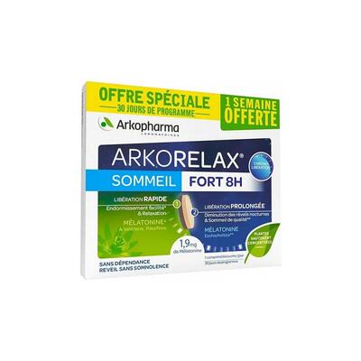 欧洲直邮Arkopharma8小时多重草本舒眠片褪黑色助眠安神1/2/3盒装