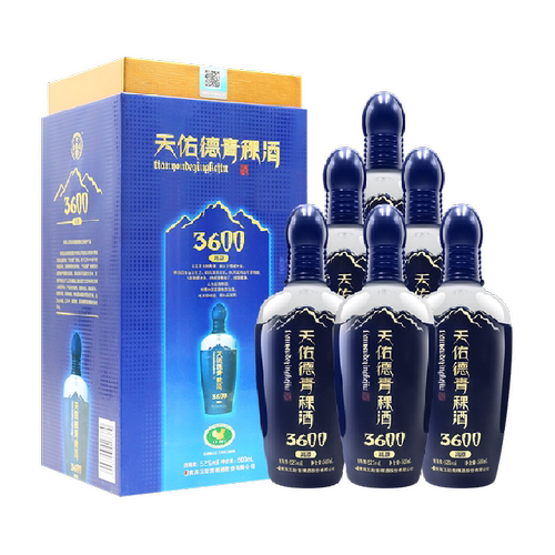 天佑德青稞酒52度海拔3600/500ml*6瓶整箱清香型酒纯粮送礼白酒