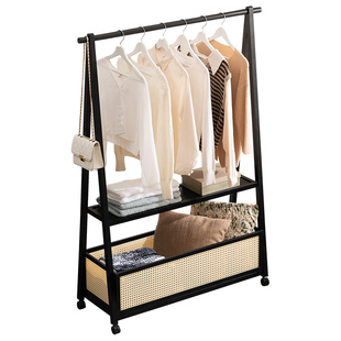 挂衣架落地式卧室衣帽架子置物临时开放式衣柜床边晚上放衣服神器