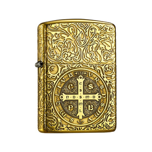 正版Zippo煤油打火机蚊版康斯坦丁康机蚊康五面黄铜盔甲蚊子火机