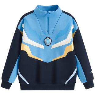 奥特曼安踏儿童卫衣男童套头衫2026年新款亲肤儿童运动宝宝卫衣