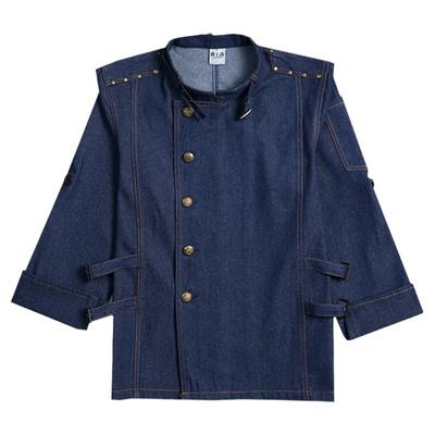 贵王者牛仔厨师工作服套装厨师服