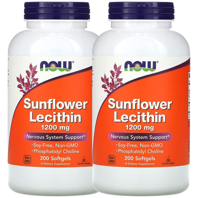 2瓶now向日葵卵磷脂软胶囊200粒