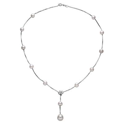 京润珍珠 简爱满天星珍珠项链银淡水珍珠锁骨链生日礼物送女友P