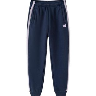 巴拉巴拉童装儿童加绒运动裤女童女宝冬装新款加厚保暖休闲长裤子