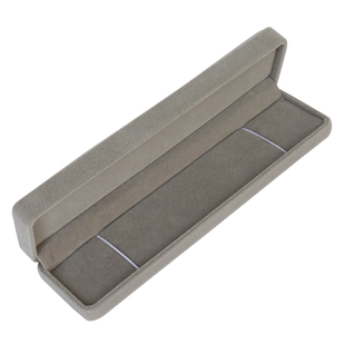 高档灰色绒布首饰包装盒植绒饰品盒耳钉纯银戒指盒项链手镯玉器盒