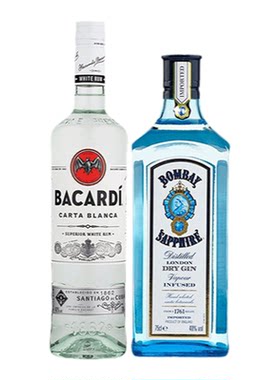 百加得白朗姆+孟买金酒组合