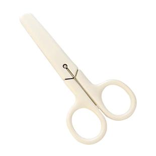 ins无印风奶油色简约剪刀带盖子办公学生儿童安全手工剪刀小剪子