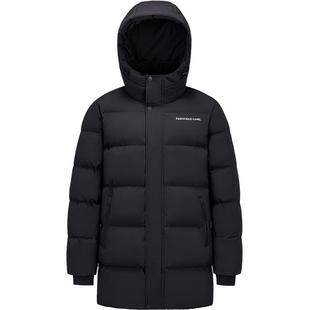 骆驼男装中长款羽绒服男冬季2025新款三防加厚连帽防寒防泼水外套