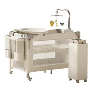 Trimigo泰美高婴儿床可折叠移动拼接床新生儿尿布台多功能宝宝床