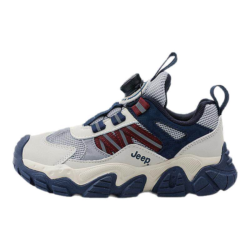 jeep儿童运动鞋男童女童秋冬加绒二棉软底防滑新款男孩轻便跑步鞋