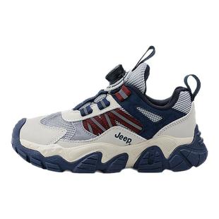 jeep儿童运动鞋男童女童秋冬加绒二棉软底防滑新款男孩轻便跑步鞋