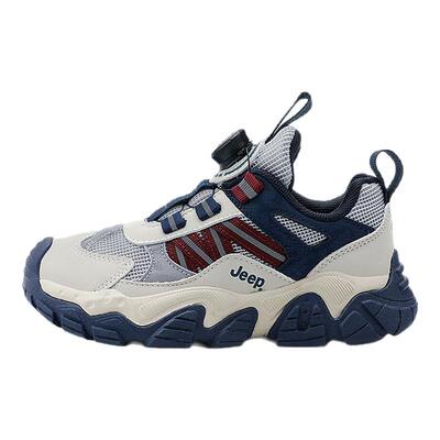 jeep儿童运动鞋男童女童秋冬加绒二棉软底防滑新款男孩轻便跑步鞋