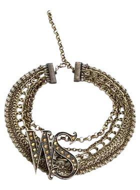 【AGD】WrongSolution“主体衍生变体”logo古铜多层链条堆叠项链