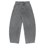 PRIMECORE摩登中性弯刀裤高级感镰刀裤设计感牛仔长裤灰色牛仔裤