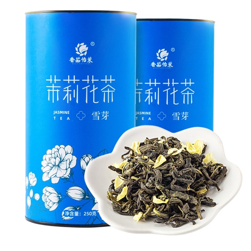 横县特级茉莉花茶绿茶纸罐家庭装