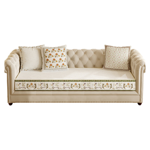 洛美丹顿美式复古沙发垫四季通用防滑坐垫沙发巾沙发套定制伊薇特