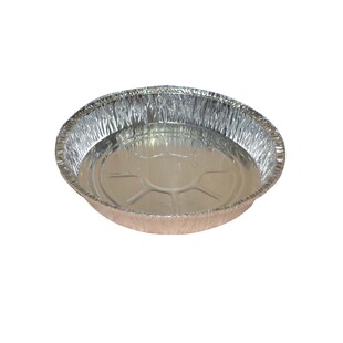 一次性铝箔披萨盘锡纸圆盘烧烤盘焗饭盘空气炸锅专用锡纸盘蛋糕盘