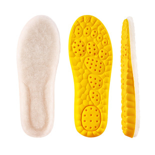 适用于儿童泰兰尼斯羊毛保暖鞋垫女冬季加绒加厚男童运动透气防臭