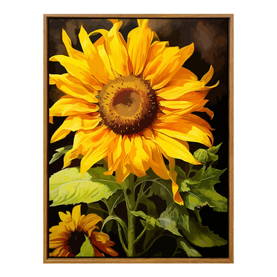 向阳而生向日葵数字油画diy