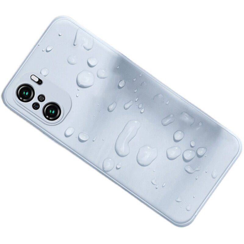 适用于红米K40手机壳新款烟蓝灰k40pro+液态硅胶游戏增强版全包防摔直边简约纯色软壳男女情侣款磨砂保护套