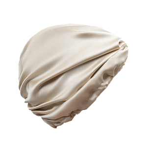 100%桑蚕丝真丝睡帽月子帽护发养发助眠透气可调节优雅女
