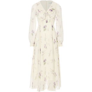 从那以后碎花连衣裙法式茶歇风穿搭夏长袖长裙高级感小裙子女夏季