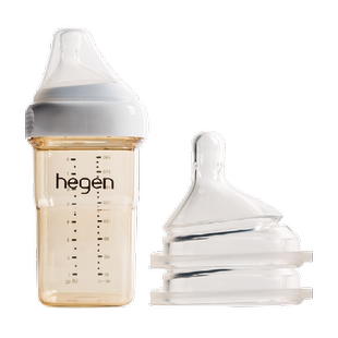 Hegen海格恩新生儿奶瓶ppsu240ml宽口径硅胶奶嘴耐摔防呛防胀气