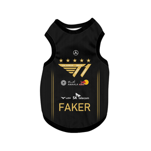 T1战队队服S15总决赛FAKER同款2025宠物背心狗狗猫咪衣服防掉毛