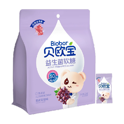 贝欧宝Q弹益生菌小熊软糖225g