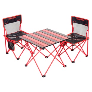 沃特曼户外折叠椅便携式露营椅子沙滩钓鱼野餐休闲椅桌椅一体套装