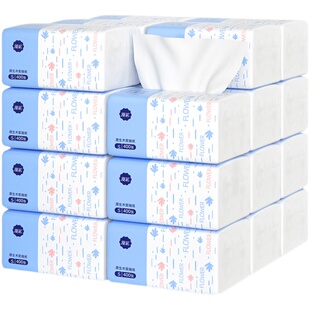 漫花400张抽纸餐巾纸家用实惠装整箱小包卫生面巾纸抽厕纸纸巾