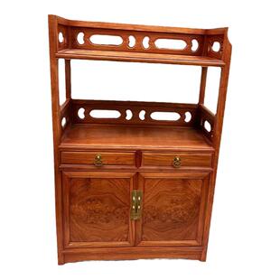 红木缅甸花梨木茶水柜小餐边柜大果紫檀中式实木客厅沙发储物边柜