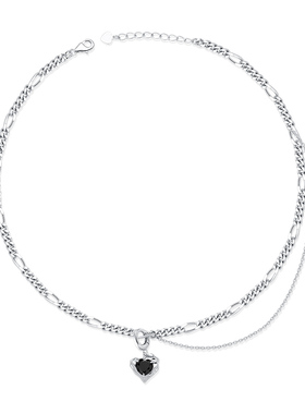 VIGG幻夜之心项链女锁骨链设计