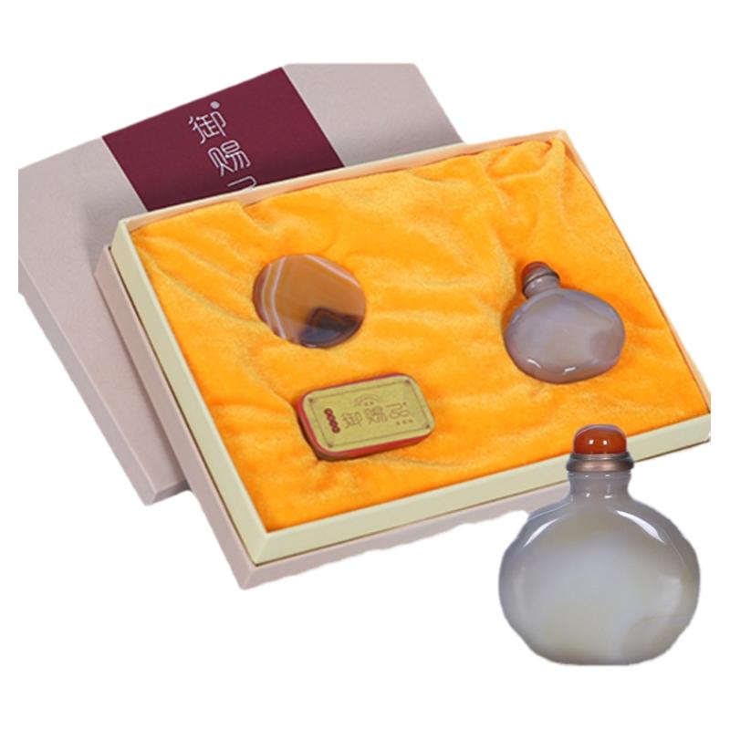 天然玛瑙鼻烟壶礼盒装礼品