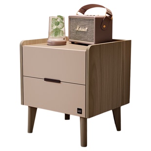 顾家家居实木床头柜2025新款轻奢高级家用卧室床边收纳置物一体柜