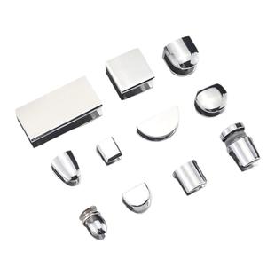 玻璃夹隔板玻璃卡子支架夹子固定夹层板夹半圆方形托架合金U型夹